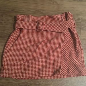 Mango pink/ beige Houndstooth skirt